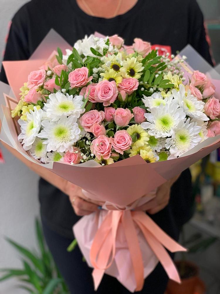 Букет цветов из: Розы и Хризантемы в Тогуре