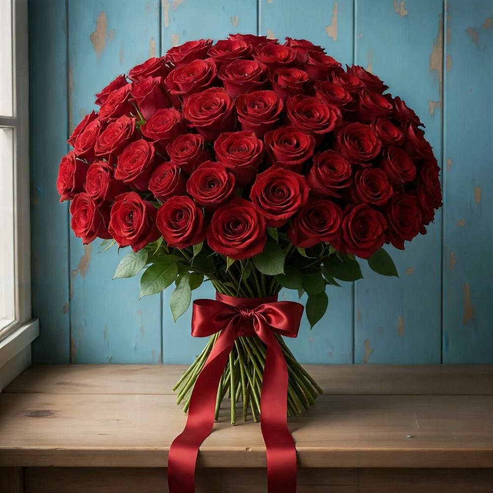 Букет Красные розы Блэк Меджик в Тогуре