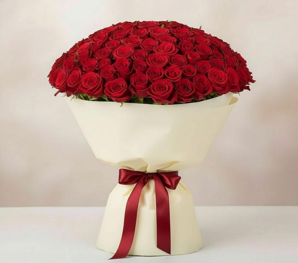 Букет 101 Красная роза Милано в Тогуре
