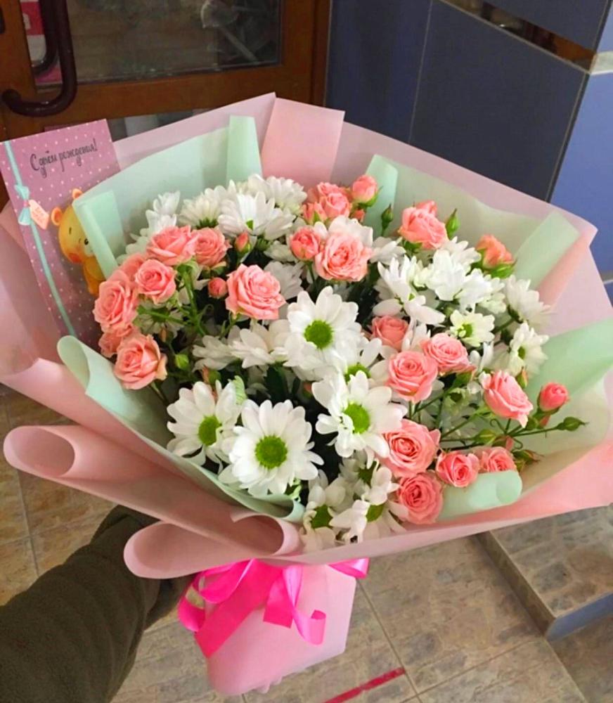 Букет цветов из: Розы и Хризантемы в Тогуре