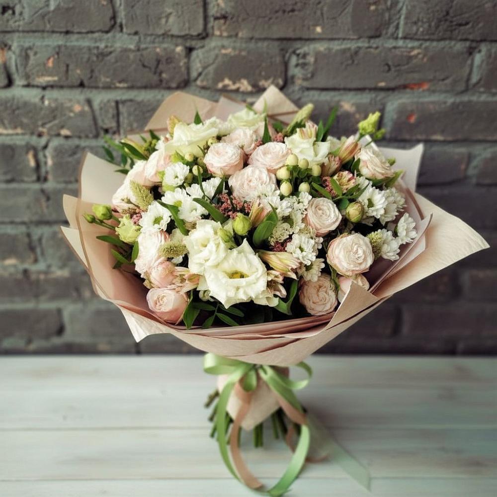 Букет цветов из: Альстромерии, Розы и Хризантемы в Тогуре