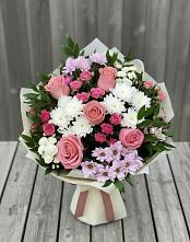 Букет цветов из:  Альстромерии, Гвоздики, Розы и Хризантемы #REPLACE_PRED# Тогуре