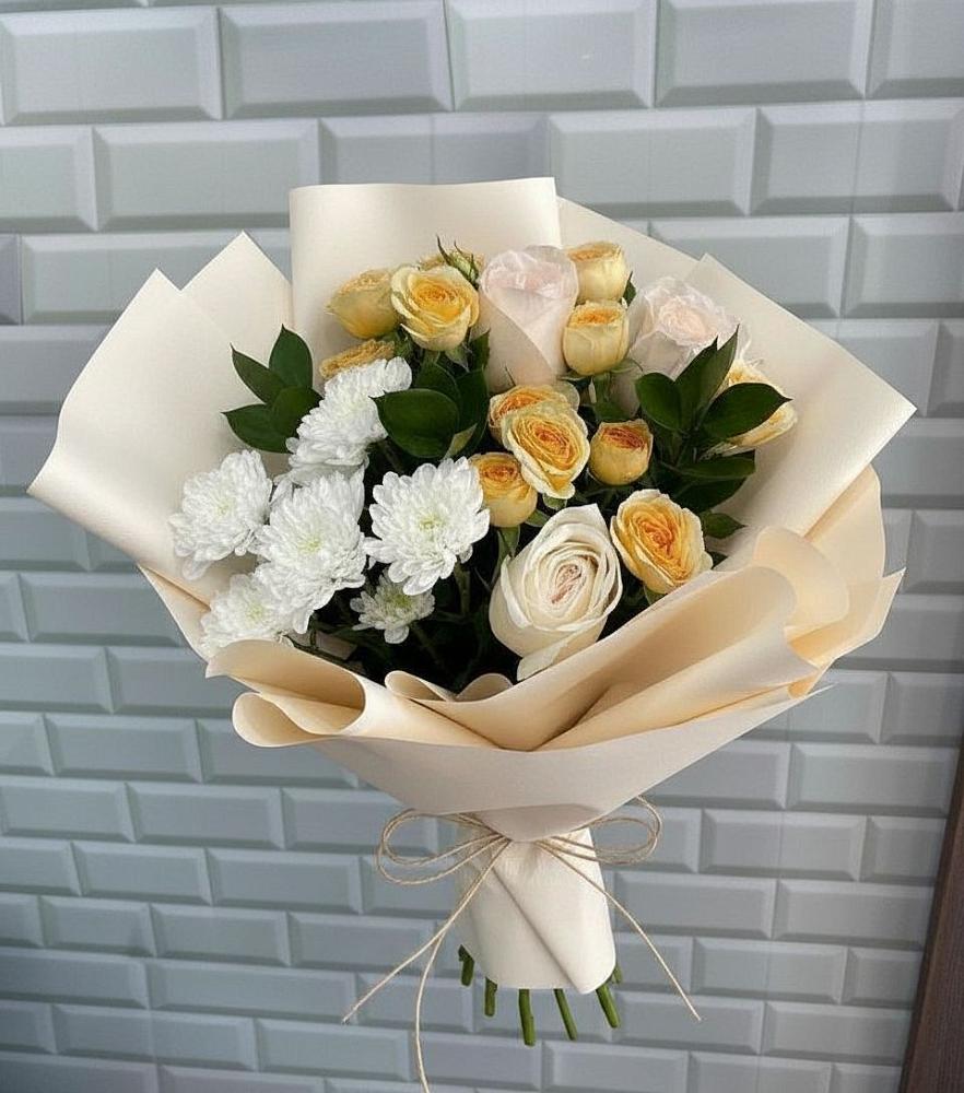 Букет цветов из: Розы и Хризантемы в Тогуре