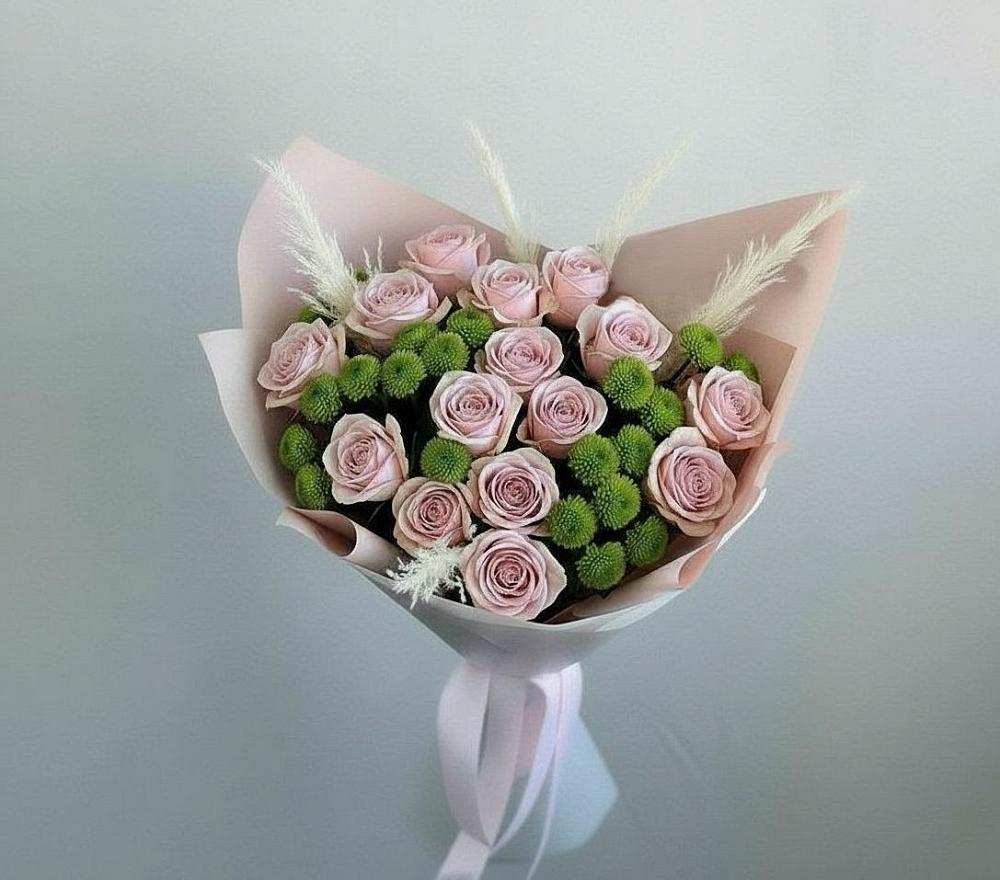 Букет цветов из: Розы и Хризантемы в Тогуре