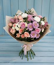 Букет цветов из:  Хризантемы, Розы и Альстромерии в Тогуре