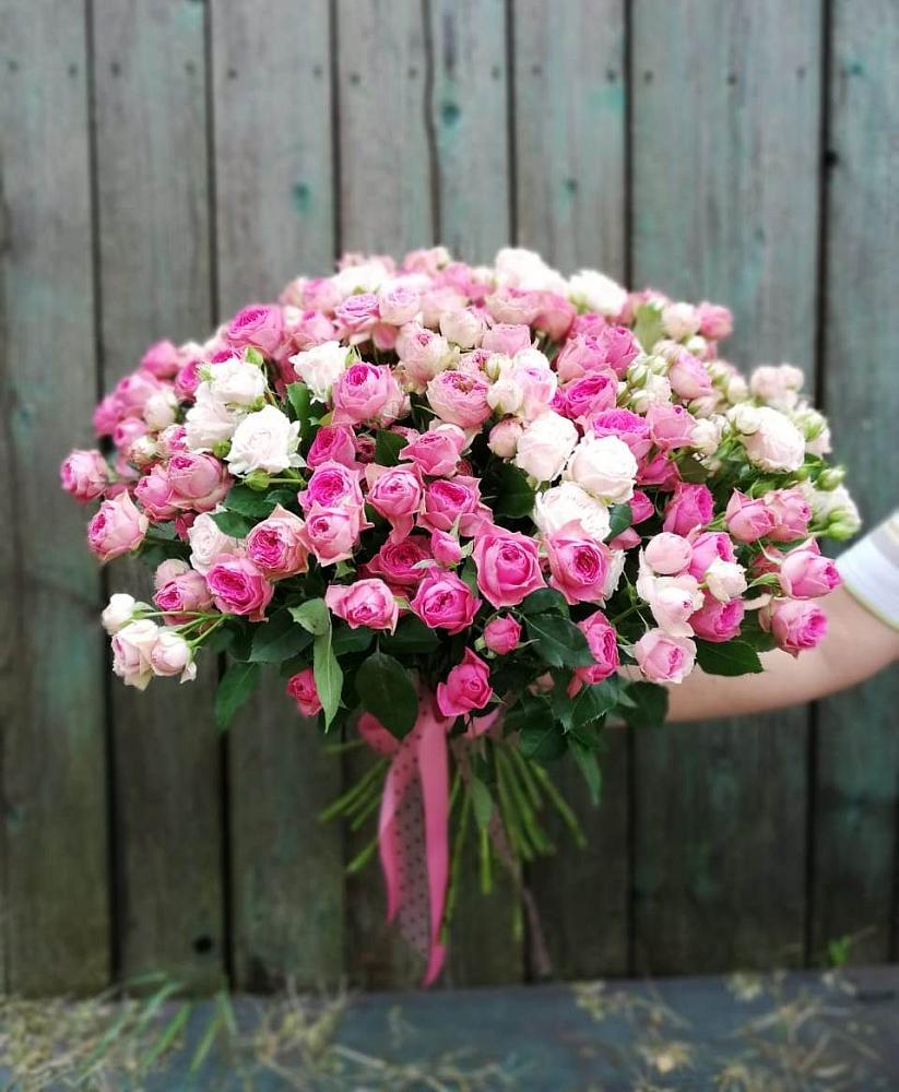 Букет Розовые кустовые розы Натали и Лав Лидия в Тогуре