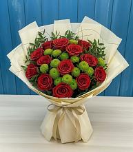 Букет цветов из:  Розы и Хризантемы в Тогуре