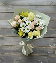 Букет цветов из:  Альстромерии, Розы и Хризантемы #REPLACE_PRED# Тогуре