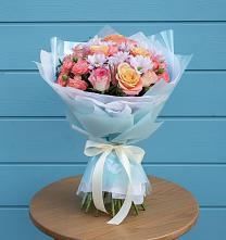 Букет цветов из:  Хризантемы и Розы в Тогуре