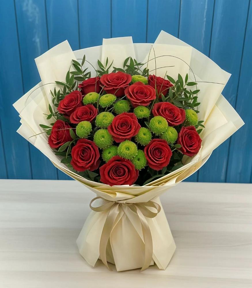 Букет цветов из: Розы и Хризантемы в Тогуре