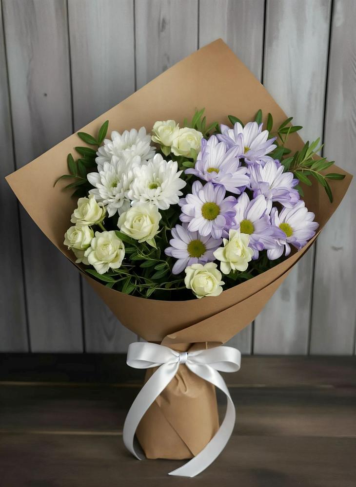 Букет цветов из: Хризантемы и Розы в Тогуре